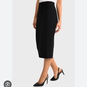 Calvin Klein Black Knee Length Pencil Skirt, Size 2